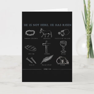 Er ist nicht hier Er ist auferstanden Christliches Karte