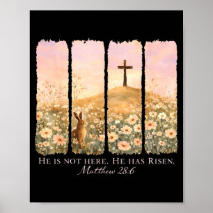 Er ist nicht hier Er ist auferstanden Frohe Ostern Poster