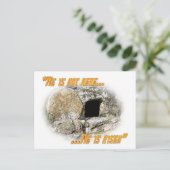 Er ist nicht hier ... Er ist aufgestanden! Postkarte (Stehend Vorderseite)