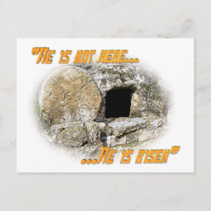 Er ist nicht hier ... Er ist aufgestanden! Postkarte