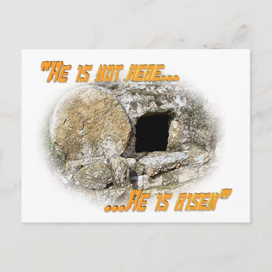 Er ist nicht hier ... Er ist aufgestanden! Postkarte (Vorderseite)