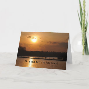 Er ist nicht hier; er ist Risen Luke 24 v 6 Feiertagskarte