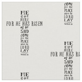 Er ist nicht hier für ihn ist gestiegen, wie er stoff