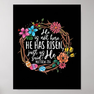 Er ist nicht hier, so wie er Christus gesagt hat. Poster