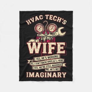 Er ist nicht witzig eingebildet HVAC-Tech-Ehefrau Fleecedecke