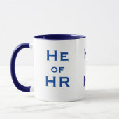 Er ist Personalexperte Funny Mens Human Resources  Tasse (Links)