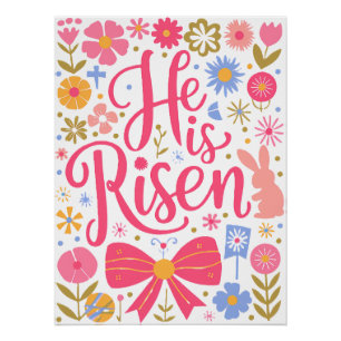 Er ist Raisen Easter Retro Design-61415 Poster