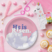 Er ist Rised Clouds Osterpapier Teller (Party)