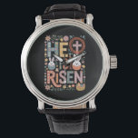 Er ist Rised Jesus Floral Niedlich Ostern Sonnenka Armbanduhr<br><div class="desc">Er ist Rised Jesus Floral Niedlich Ostern Sonnenkaninchen</div>