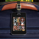 Er ist Rised Jesus Floral Niedlich Ostern Sonnenka Gepäckanhänger<br><div class="desc">Er ist Rised Jesus Floral Niedlich Ostern Sonnenkaninchen</div>