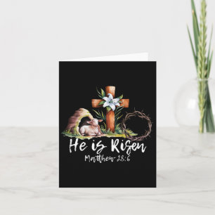 Er ist Rised Schaflammkreuz Jesus Christliche Este Karte