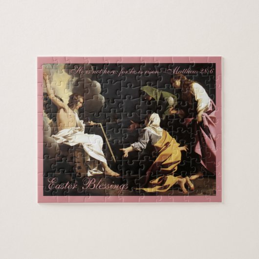 Er ist Risen Bible Verse Religious Christlich Oste Puzzle (Horizontal)