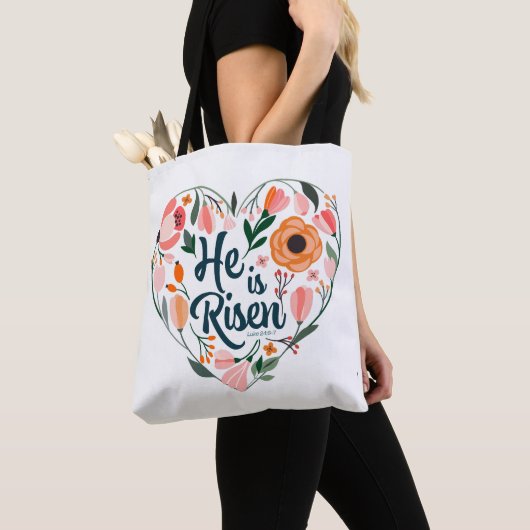 Er ist Risen Boho Christlich Herzmotiv Inspiration Tasche (Von Nahem)