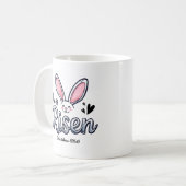 Er ist Risen Bunny Happy Oaster Kaffeetasse (Vorderseite Links)