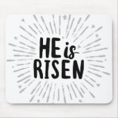 Er ist Risen Christ ist Risen Quotes Osterkunst Re Mousepad (Vorne)