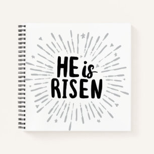 Er ist Risen Christ ist Risen Quotes Osterkunst Re Notizblock