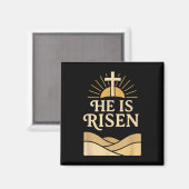 Er ist Risen - Christlich Ostern mit Cross & amp; Magnet (Vorderseite/Rückseite)