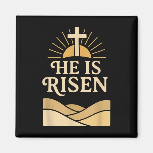 Er ist Risen - Christlich Ostern mit Cross & amp; Magnet (Vorne)