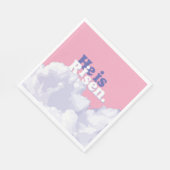 Er ist Risen Clouds OsterNapkins Serviette (Ecke)