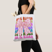 Er ist Risen, Croquette Bow Pink Blütenbeutel Tasche (Von Nahem)