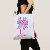 Er ist Risen, Croquette Bow Pink Floral Tasche (Von Nahem)
