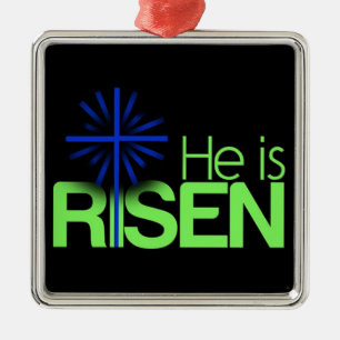 "ER IST RISEN" EASTER ORNAMENT AUS METALL