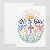 Er ist Risen Feiertagskarte (Vorne/Hinten)