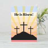 Er ist Risen Feiertagskarte (Stehend Vorderseite)