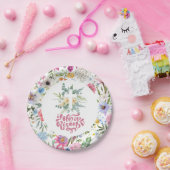 Er ist Risen | Floral Ostern | Religiös Pappteller (Party)