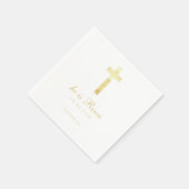 Er ist Risen | Gold Cross Oster Serviette (Ecke)