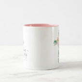 Er ist Risen Green Watercolor Cross Oster Tasse (Mittel)