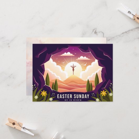 Er ist Risen Karte (Vorderseite/Rückseite Beispiel)