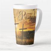 Er ist Risen! Latte Tasse (Rechte Ecke)