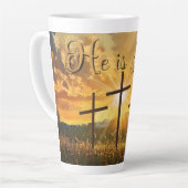 Er ist Risen! Latte Tasse (Linke Ecke)