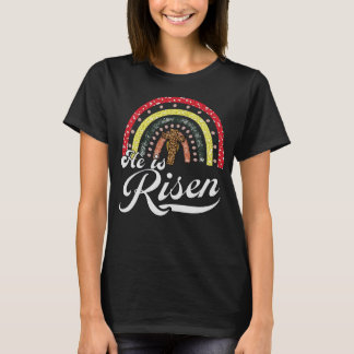 Er ist Risen Leopard Vintag Cross Vintag Happy Ea T-Shirt