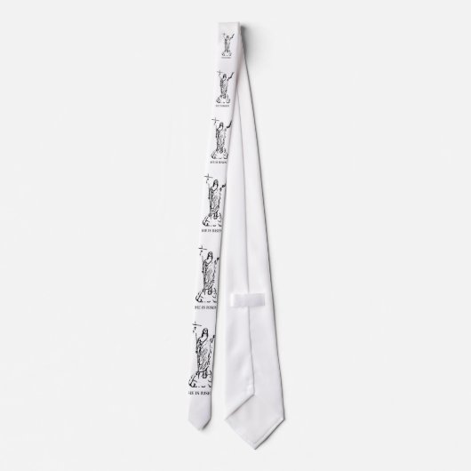 Er ist Risen.männliche Krawatte (Rückseite)
