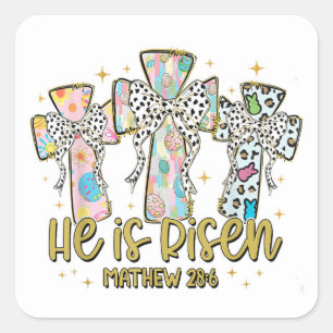 "Er ist Risen - Matthew 28:6 Sticker