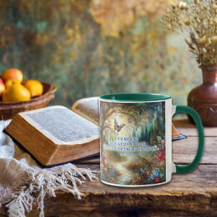 Er ist Risen Matthew 28:6 verkettete Glaswälder Tasse