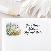 Er ist Risen Oaster Cross mit Lilies und Tulips (Insitu)