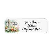 Er ist Risen Oaster Cross mit Lilies und Tulips (Vorne)