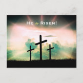 Er ist Risen-Ostergruß Postkarte (Vorderseite)
