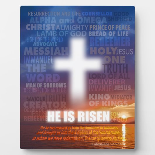 Er ist Risen - Ostern Fotoplatte (Vorderseite)