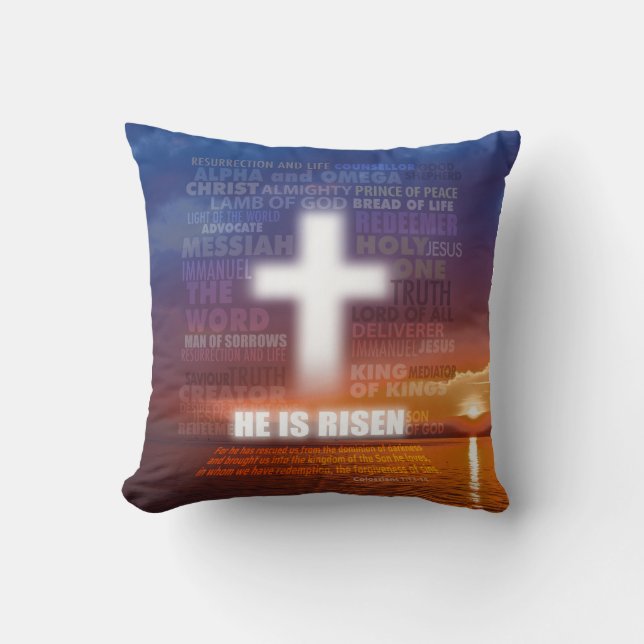 Er ist Risen - Ostern Kissen (Vorderseite)