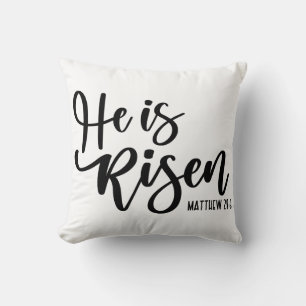 Er ist Risen Osterwurm PIllow Schwarz & Weiß Kissen
