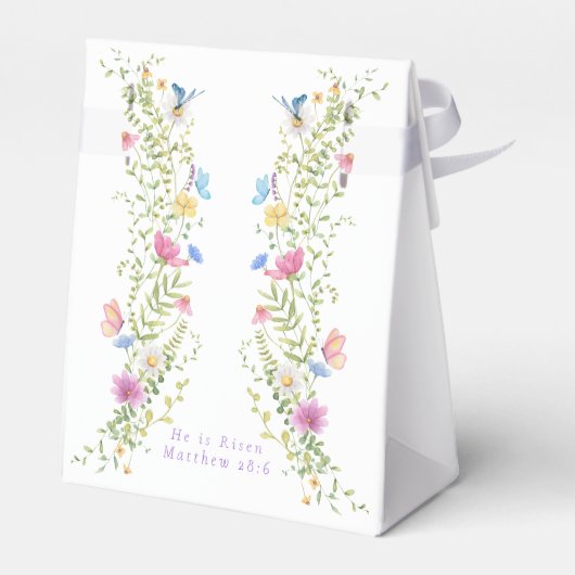 Er ist Risen Pastel Blume glückliche Ostereier Kor Geschenkschachtel (Rückseite)