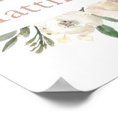 Er ist Risen Pink Schöne florale Religiöse Ostern Poster (Ecke)