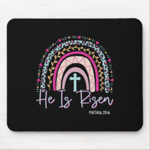 Er ist Risen Rainbow Leopard Happy Ostertag Chris Mousepad