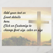 Er ist Risen - Religiöse Osterbibel Verse Flyer (Hinten)