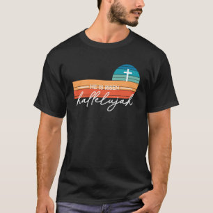 Er ist Risen Retro Sunset Vintage Coole Classic Ha T-Shirt