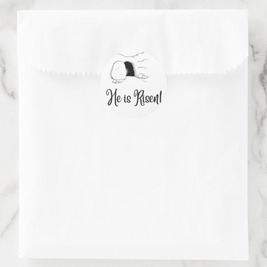Er ist Risen! Runder Aufkleber (Tasche)